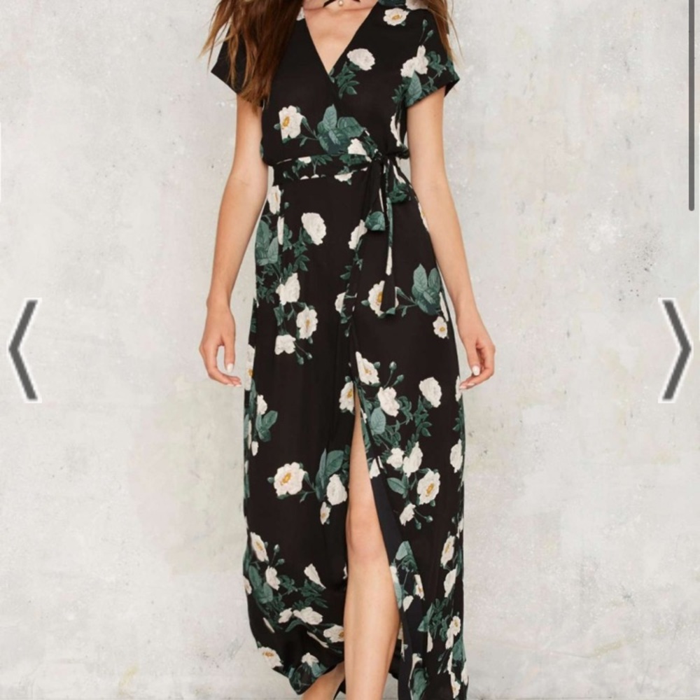 maxi wrap dress nasty gal